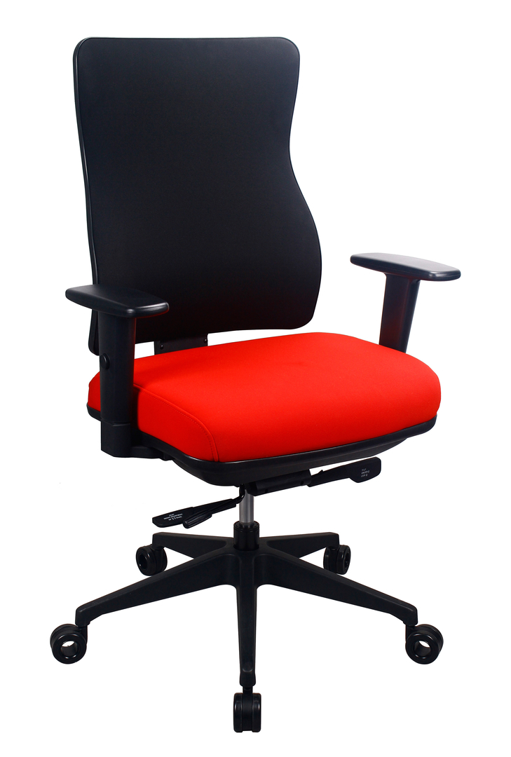 26.5" x 23" x 36.69" Red Seat Fabric Chair