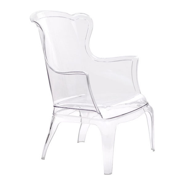 28.3" X 30.5" X 38" Transparent Polycarbonate Chair