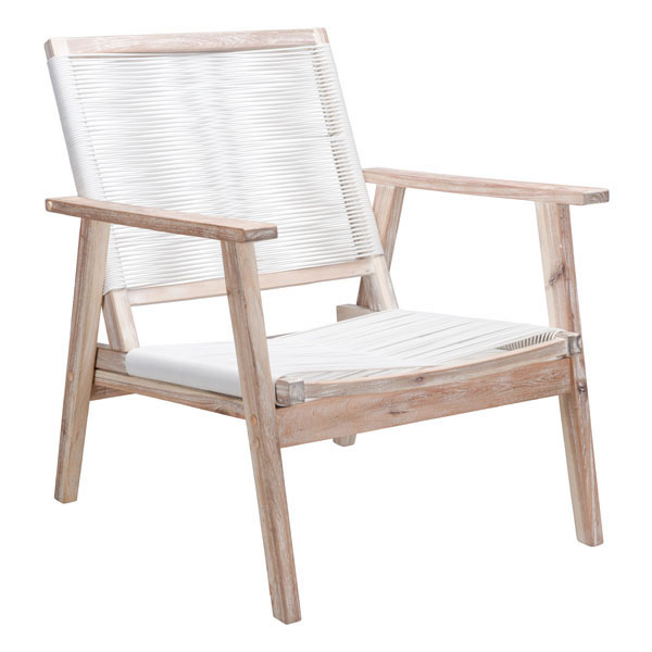 28.9" X 33.1" X 34.4" White W And White Arm Chair