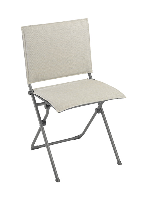 Folding Chair - Titane Steel Frame - Latte Hedona Fabric