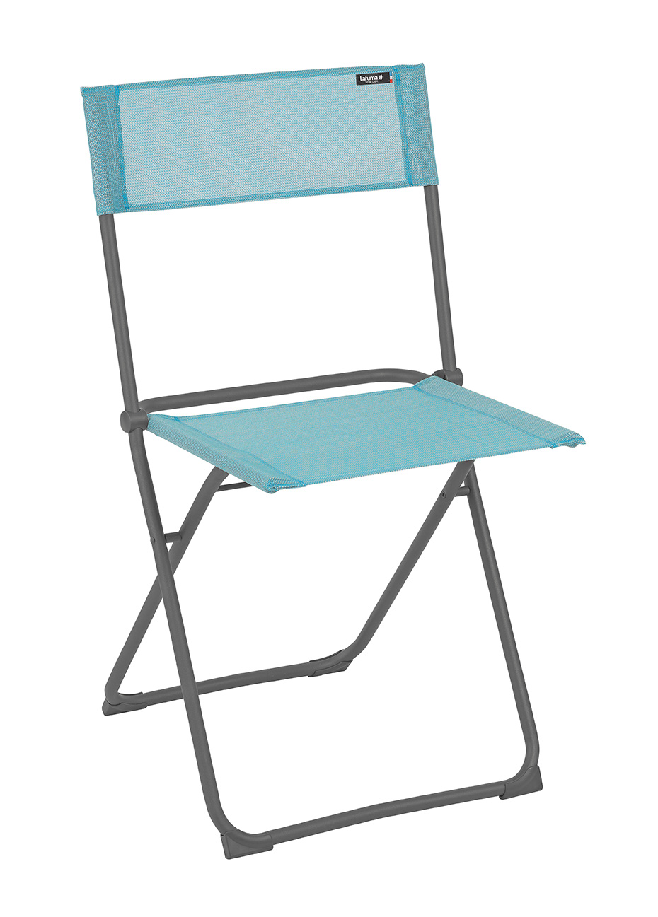 Folding Chair - Set of 2 - Basalt Steel Frame - Lac Fabric