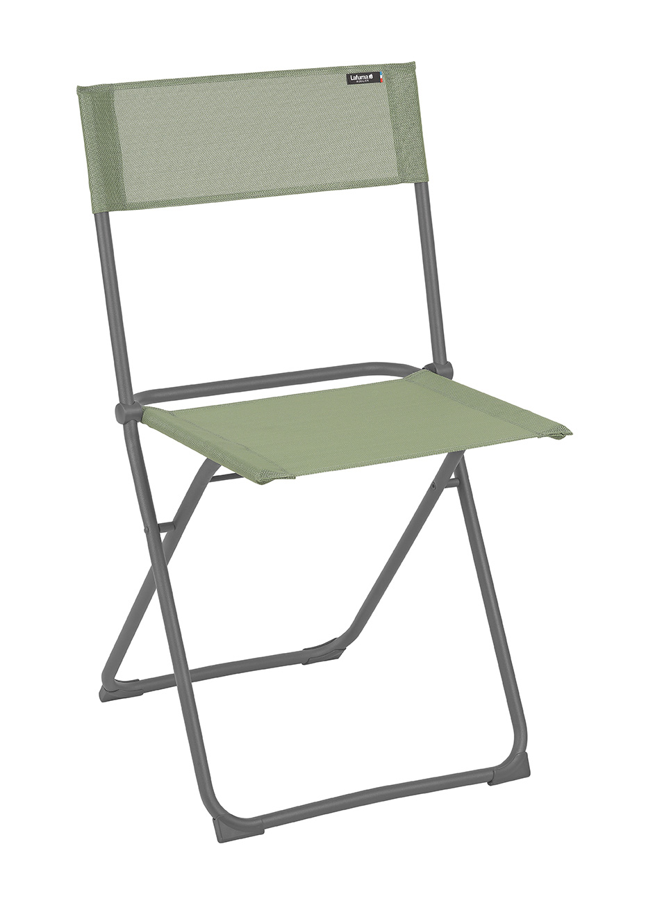 Folding Chair - Set of 2 - Basalt Steel Frame - Moss Fabric