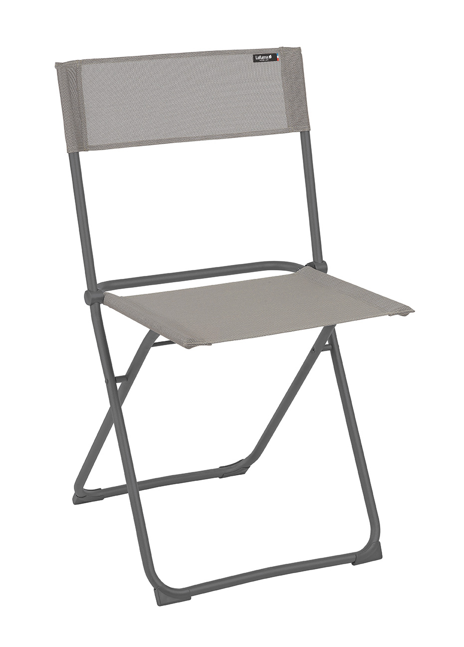 Folding Chair - Set of 2 - Basalt Steel Frame - Terre Fabric