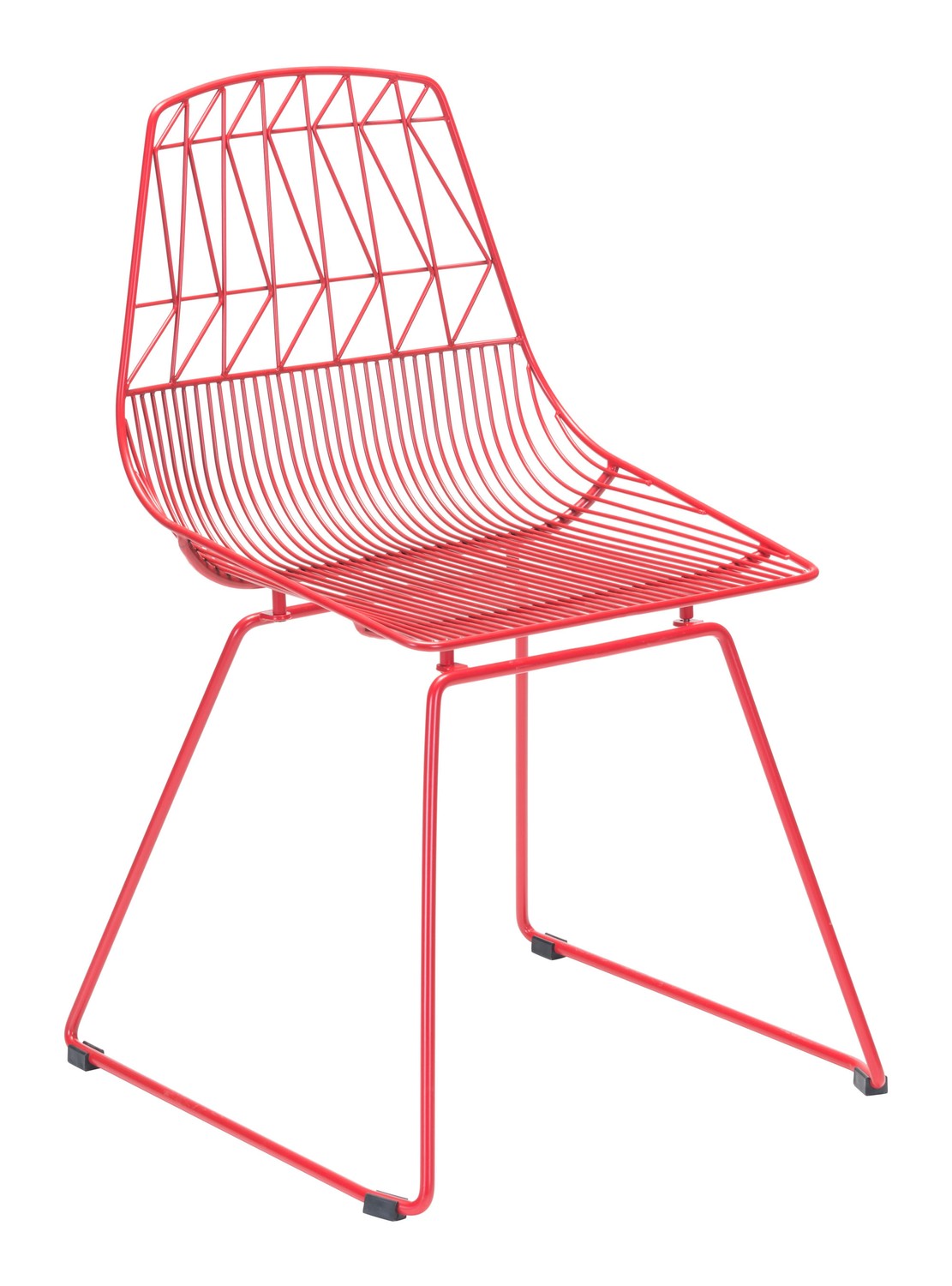 20.9" x 20.9" x 32.7" Red, Steel, Dining Chair - Set of 2