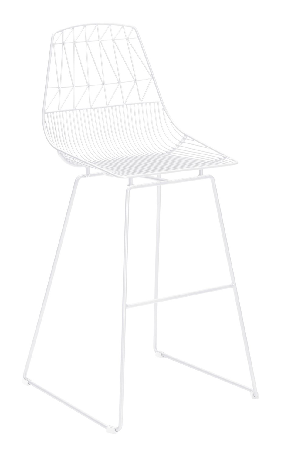 22" x 22" x 43.5" White, Steel, Bar Chair - Set of 2