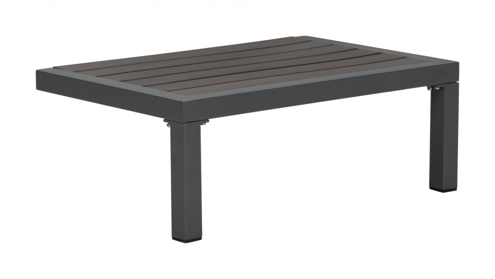 28" x 18.1" x 10.2" Dark Gray, Polyresin & Powder Coated Aluminum, Side Table