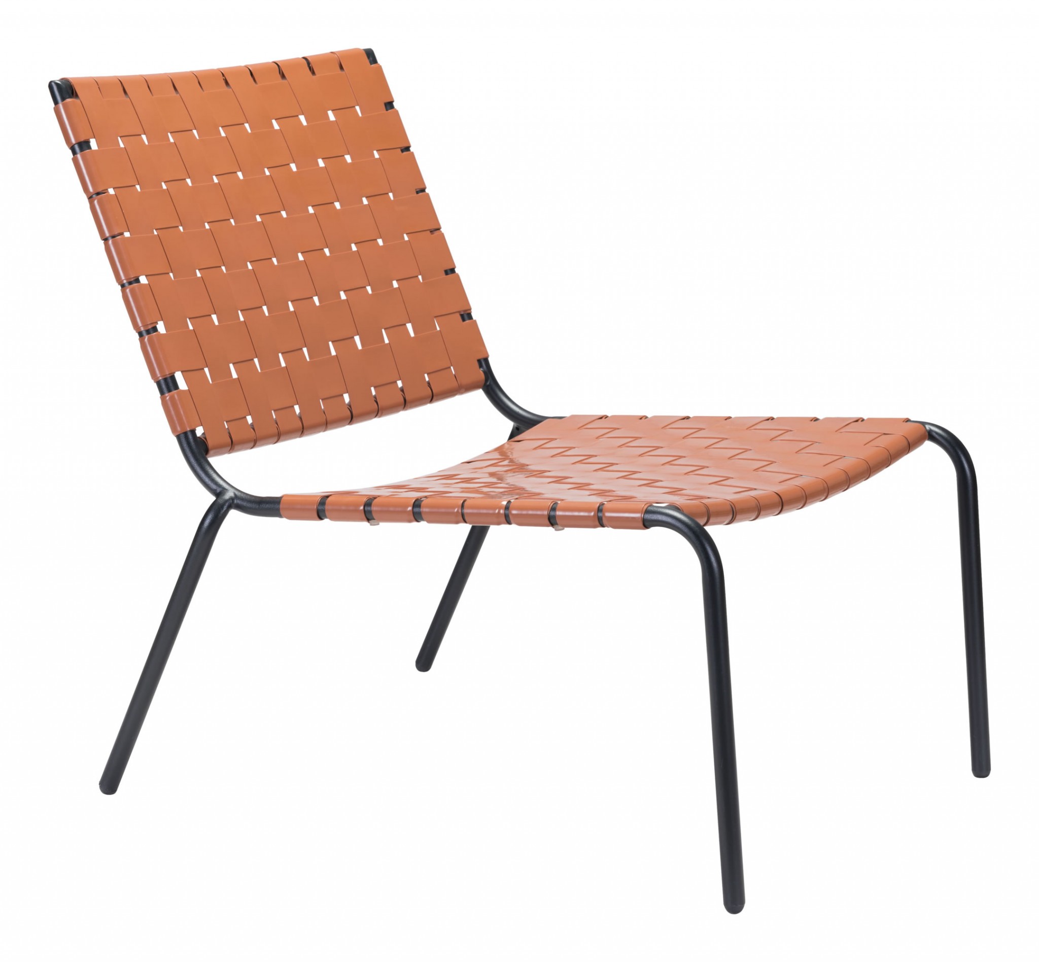 26.4" x 35.8" x 31.5" Tan, PVC, Steel, Lounge Chair