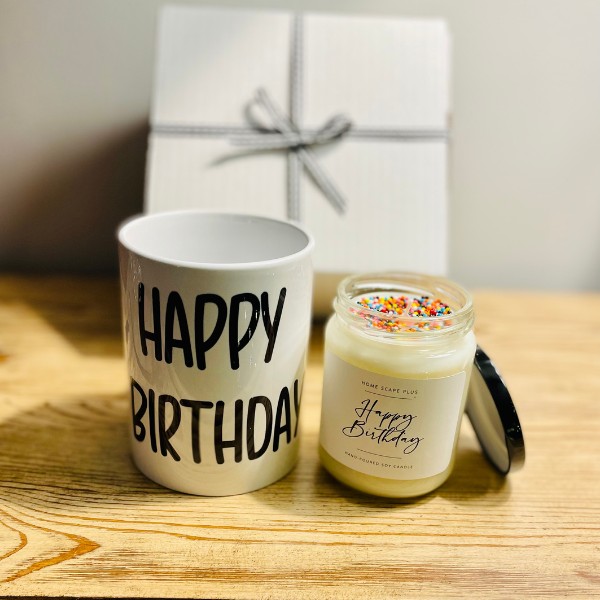 Happy Birthday Gift Set - Mug & Candle