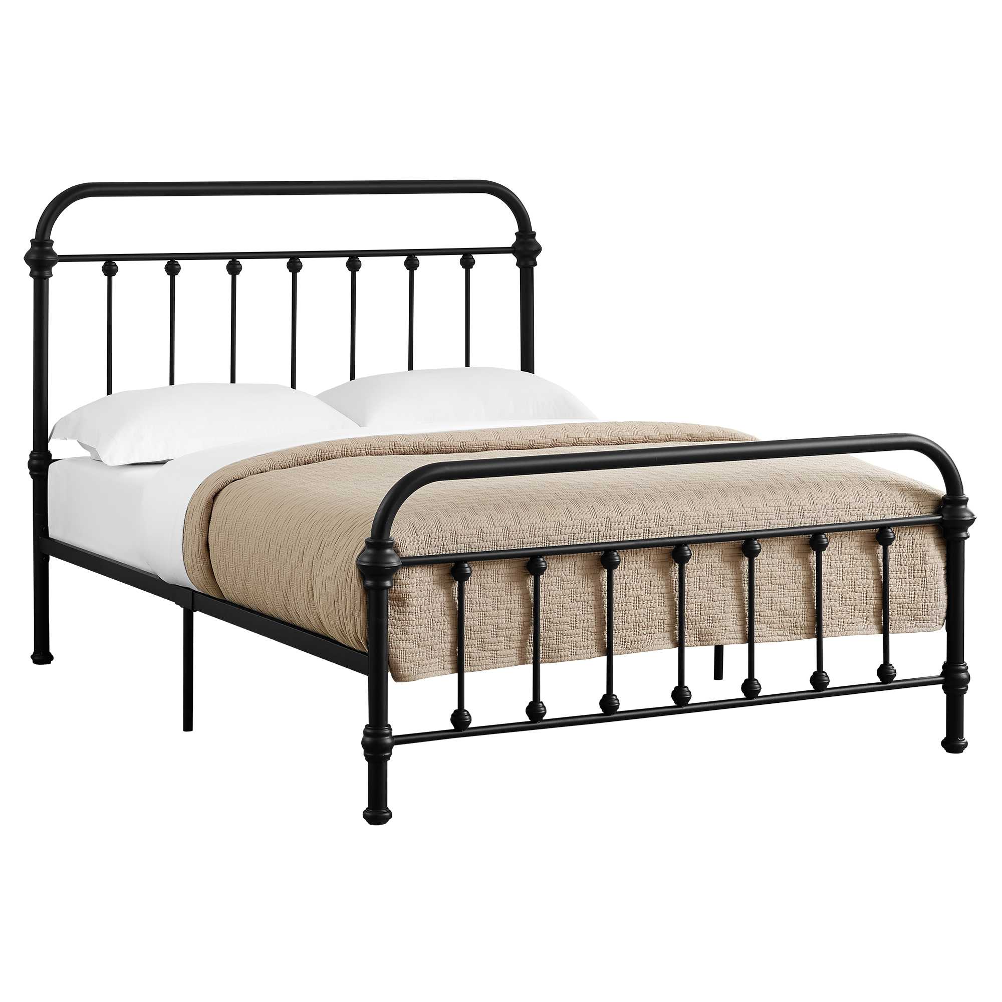 Full Size Black Metal Bed Frame Only
