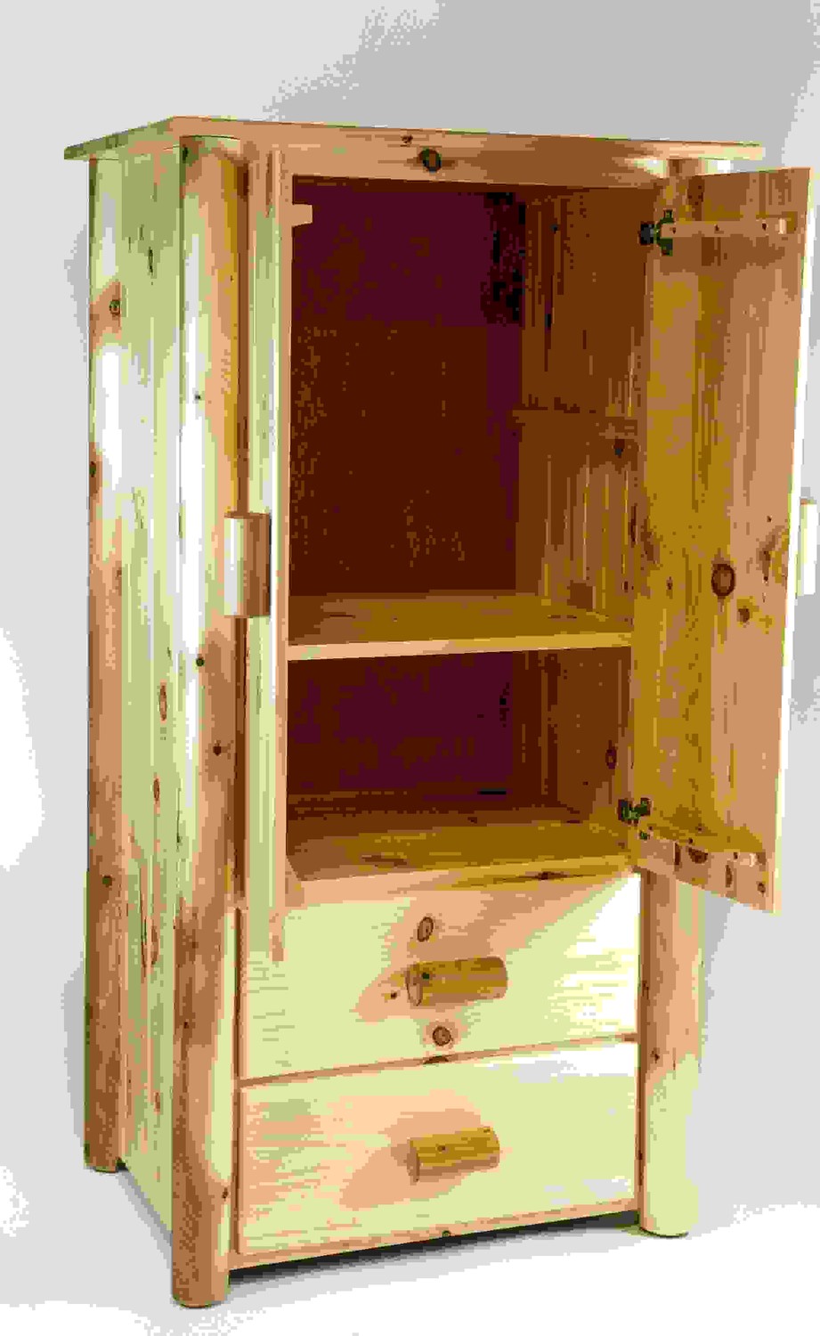 Natural Unfinished All Wood Armoire