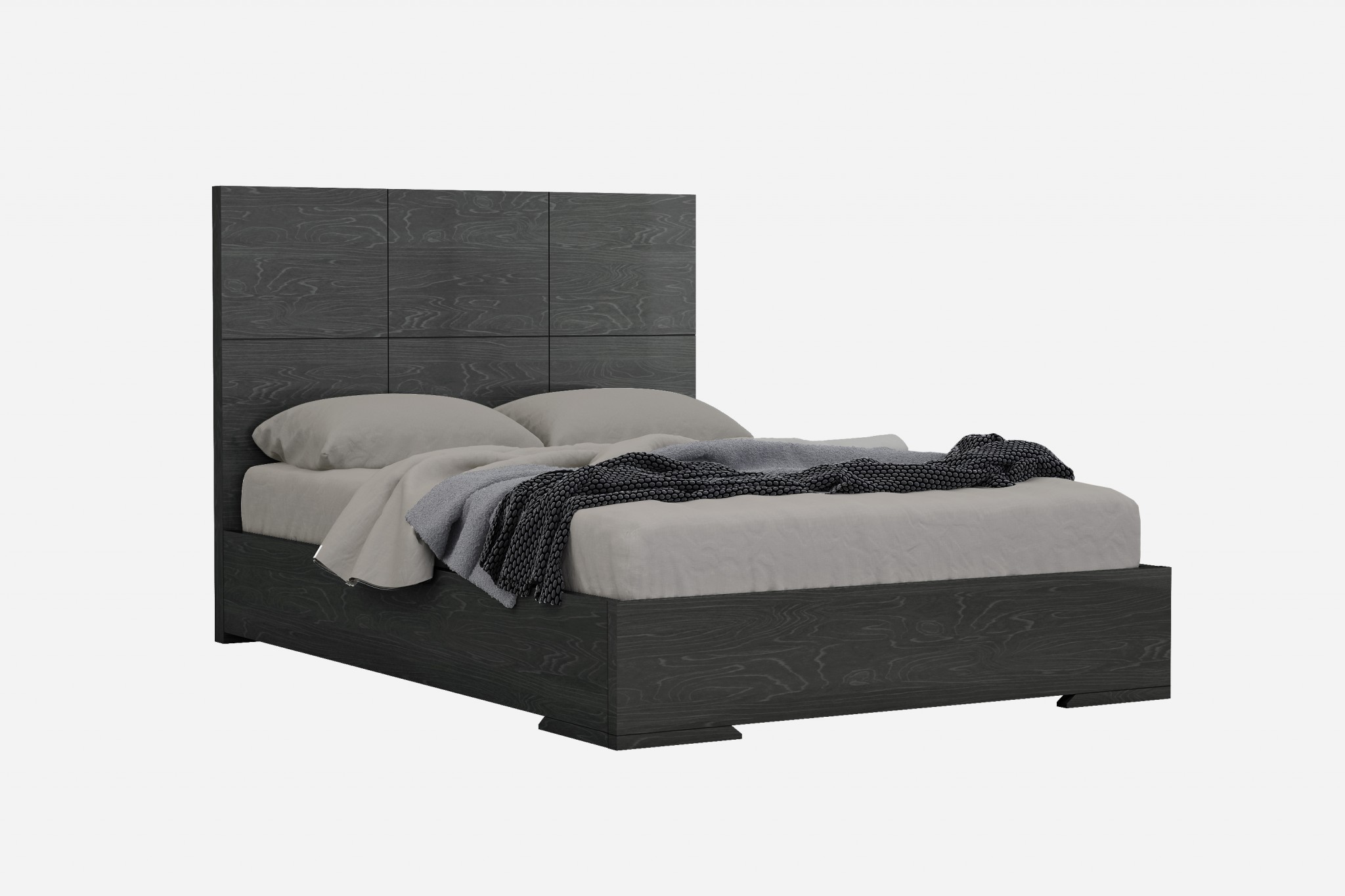 57" X 79" X 48" Gray Stainless Steel King Bed