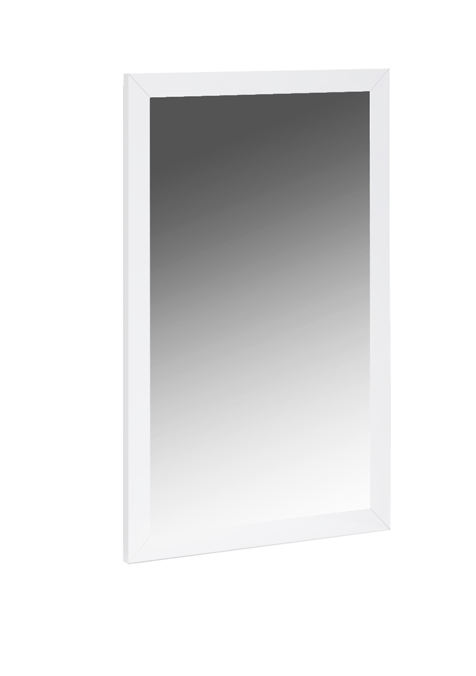 34" X 3" X 50" White Glass Mirror