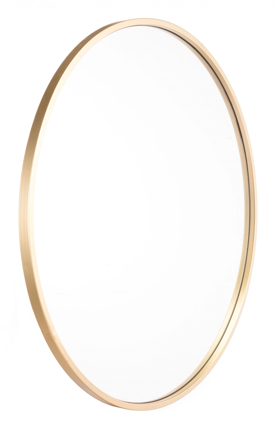 Minimal Gold Oval Mirror