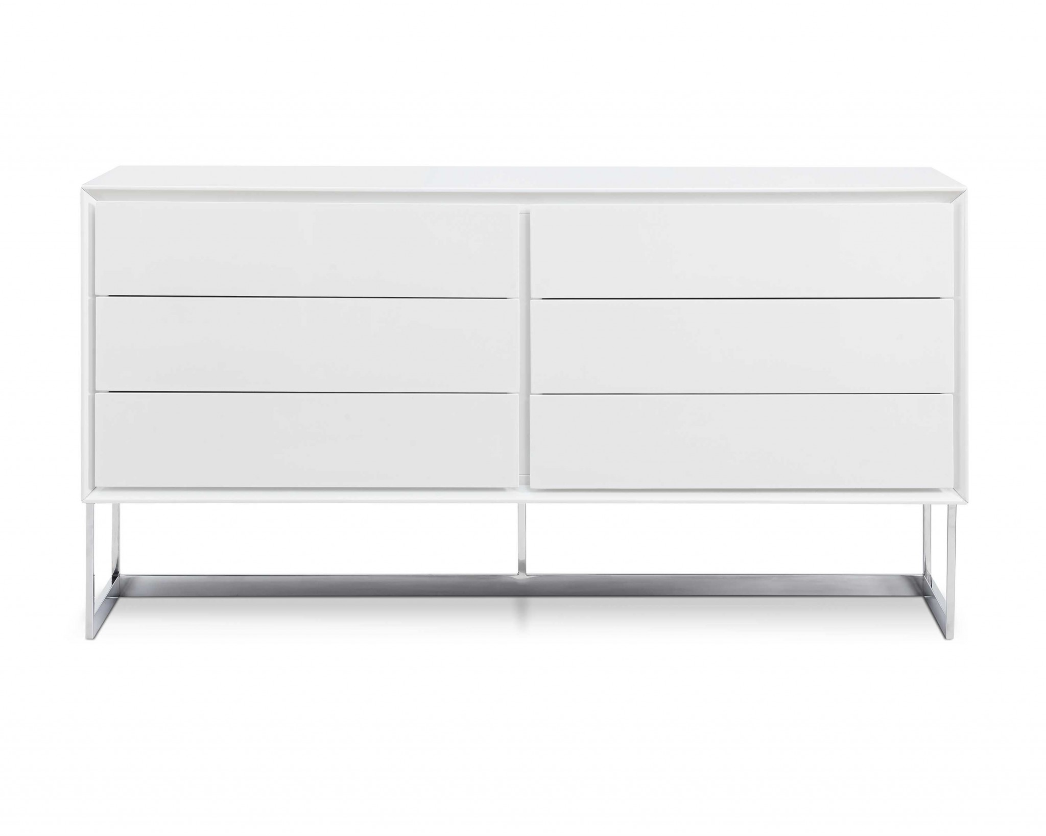 60" X 20" X 32" White Stainless Steel Buffet