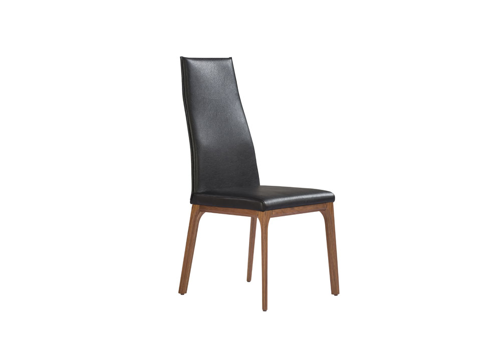20" X 25" X 43" Black Faux Leather or Metal Dining Chair