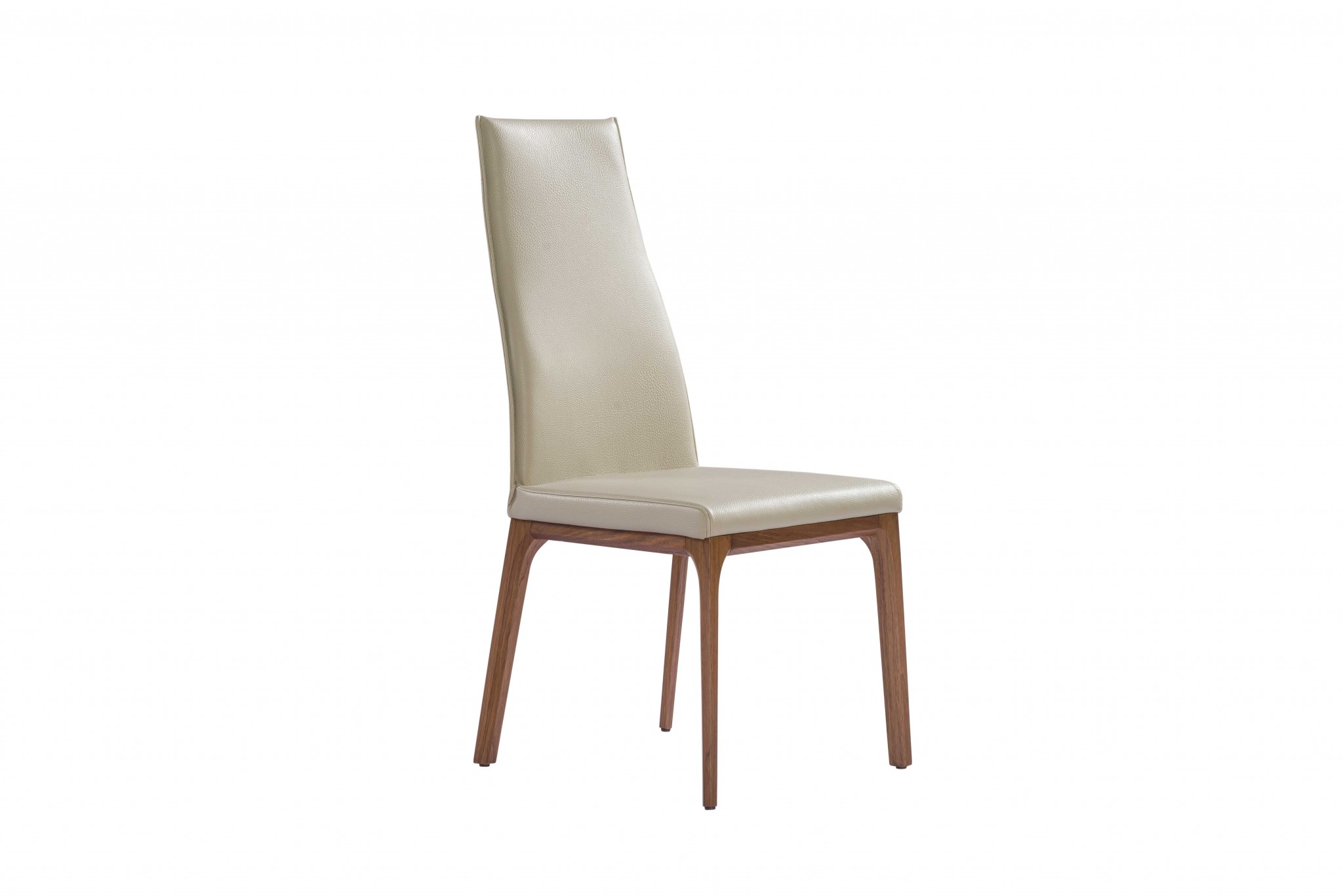 20" X 25" X 43" Taupe Faux Leather or Metal Dining Chair