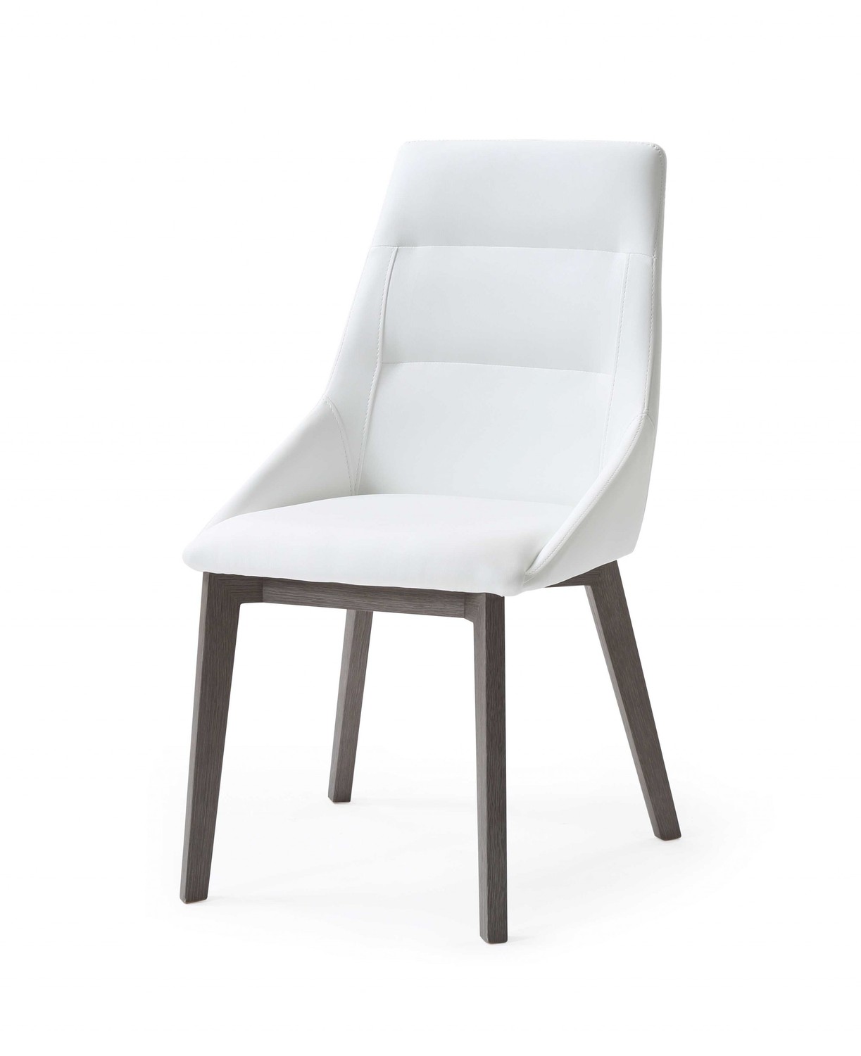 25" X 20" X 35" White Faux Leather or Metal Dining Chair