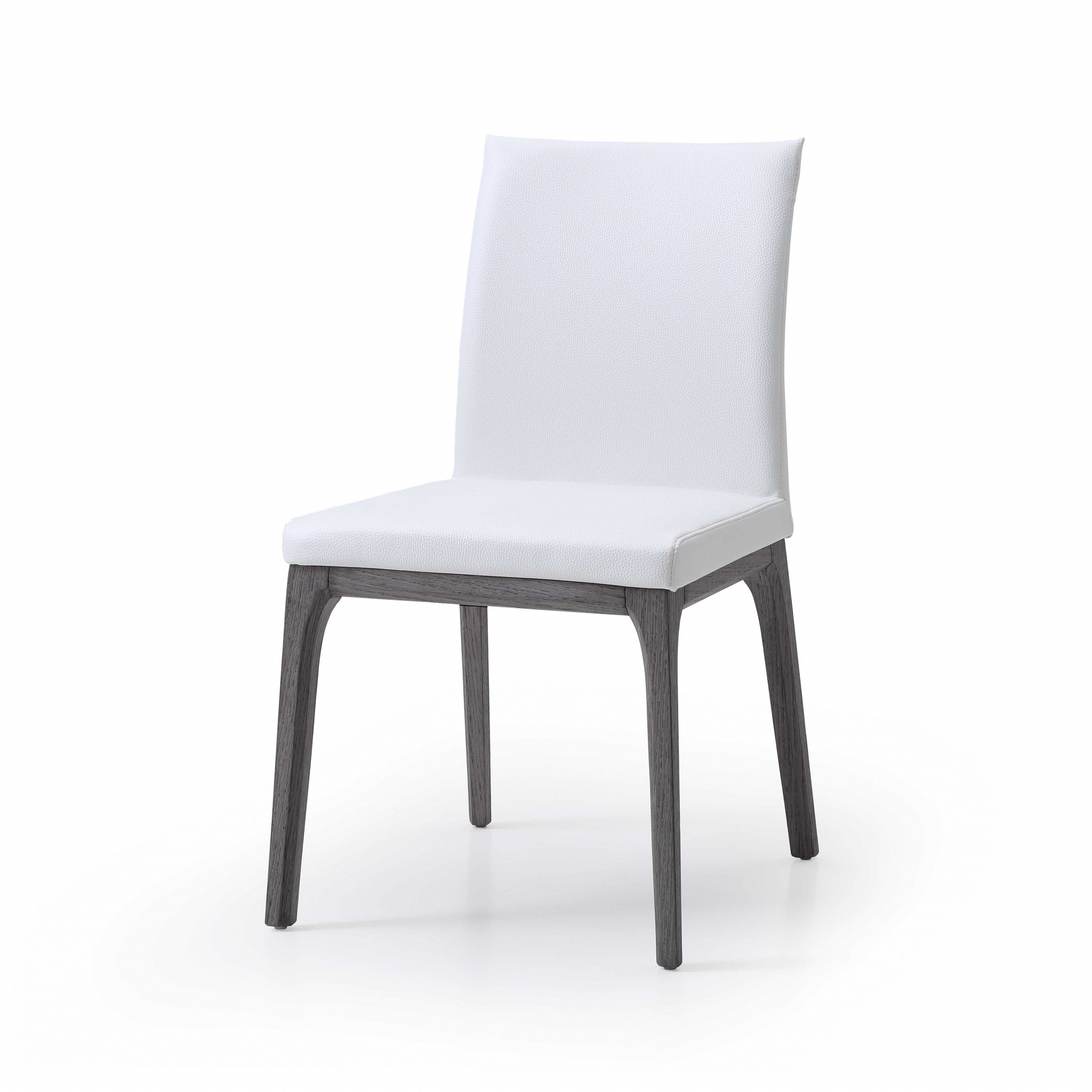 20" X 23" X 35" White Faux Leather or Metal Dining Chair