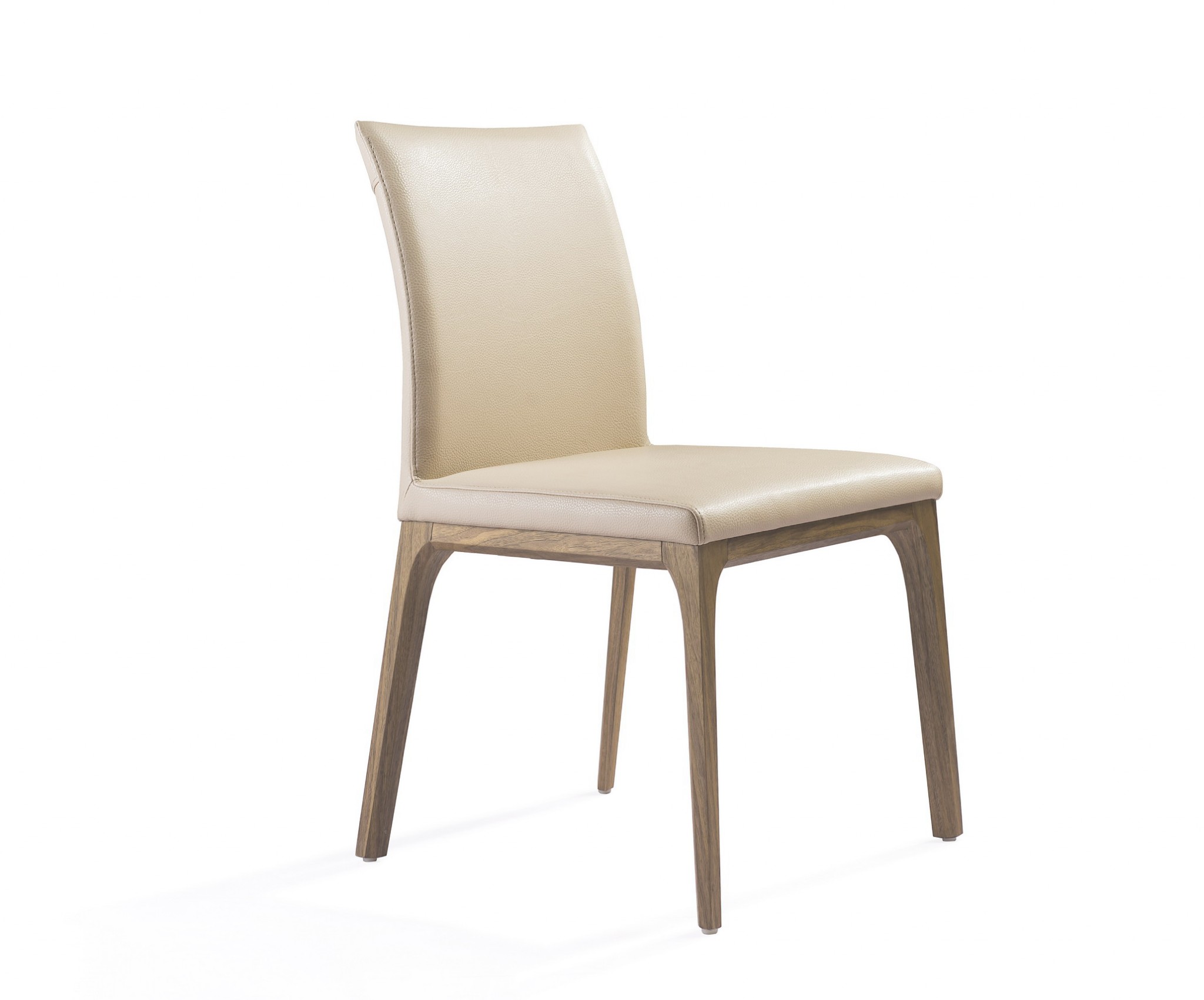 20" X 24" X 35" Taupe Faux Leather or Metal Dining Chair