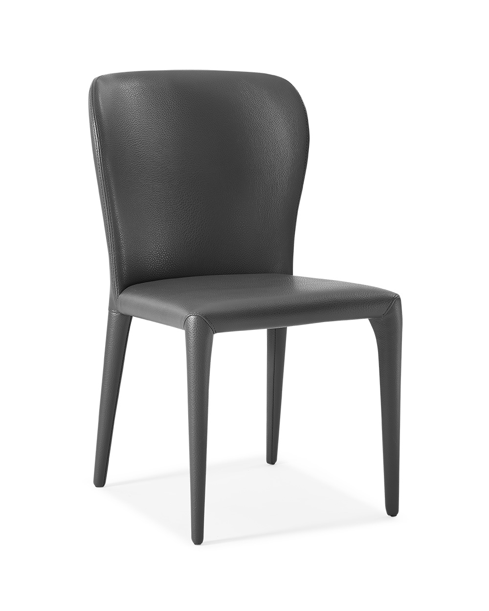 20" X 24" X 35" Gray Faux Leather or Metal Dining Chair