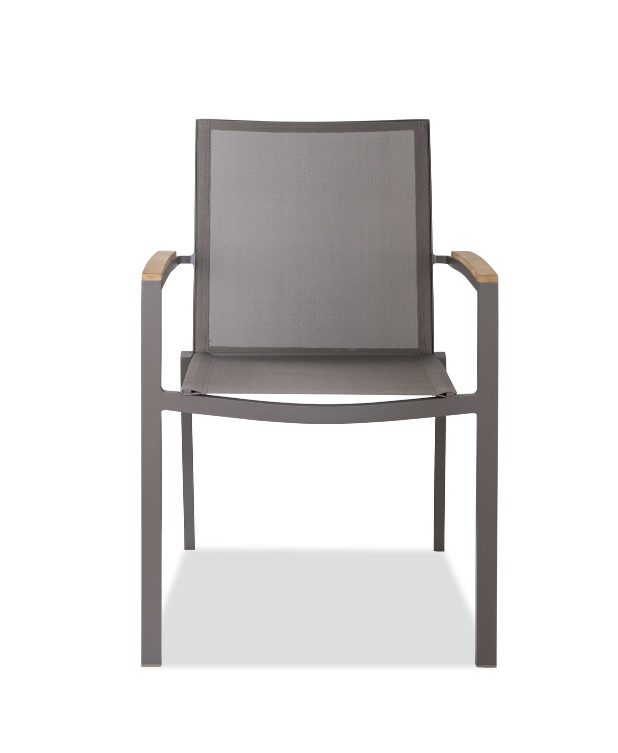 22" X 23" X 34" Taupe Dining Armed Chair