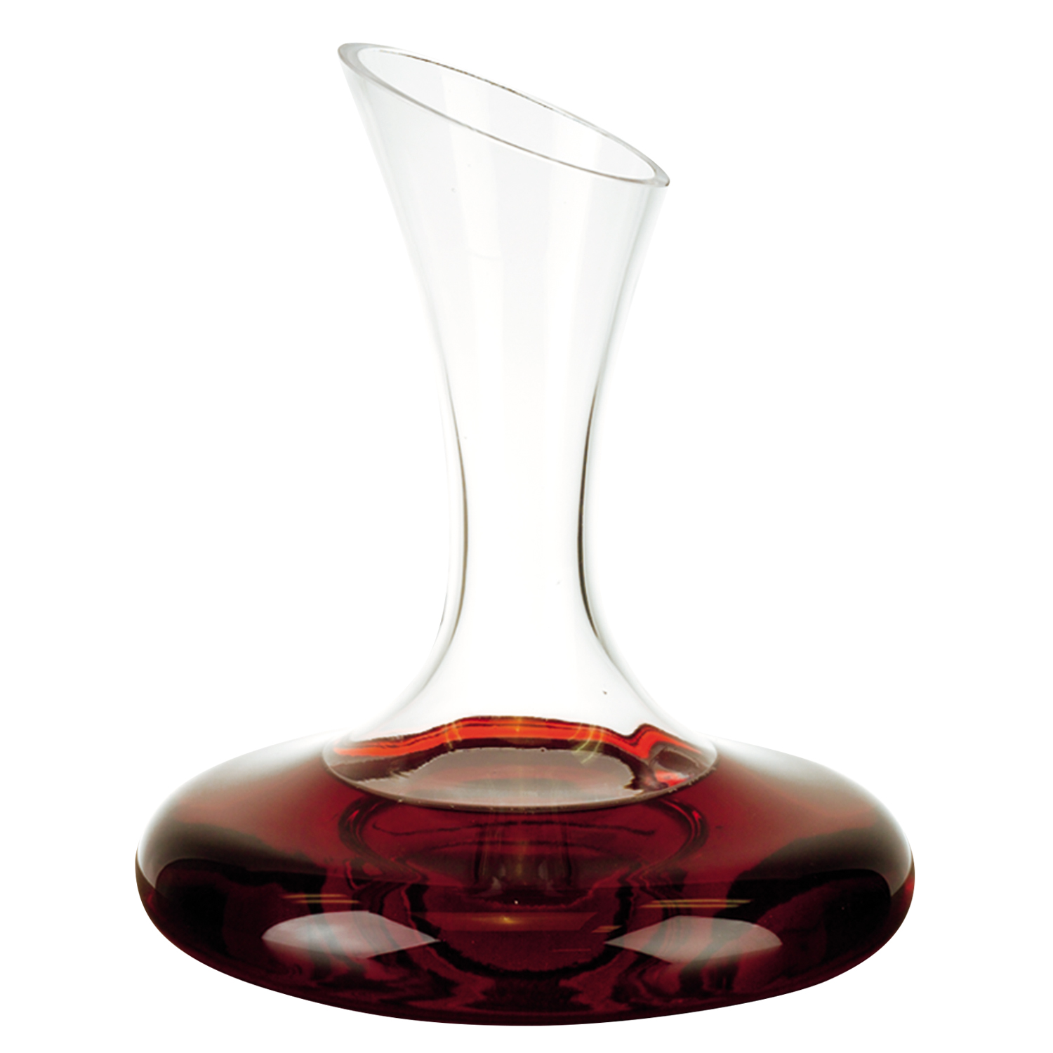 2" X 7.5" X 9.5" Mouth Blown Crystal Lead Free Wine Carafe 32 oz