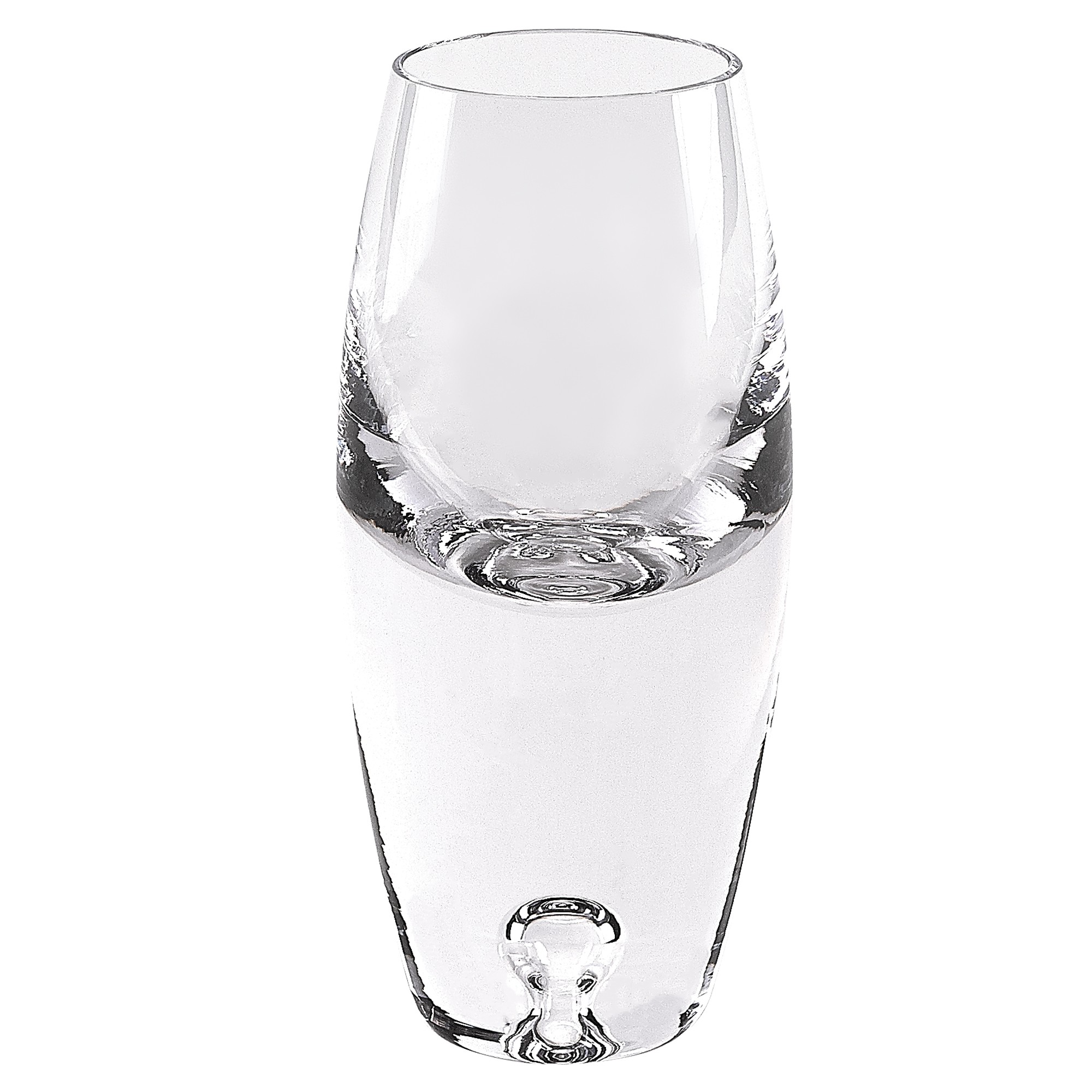 Mouth Blown Glass Pair of Tall Shot Glasses 2.5 oz