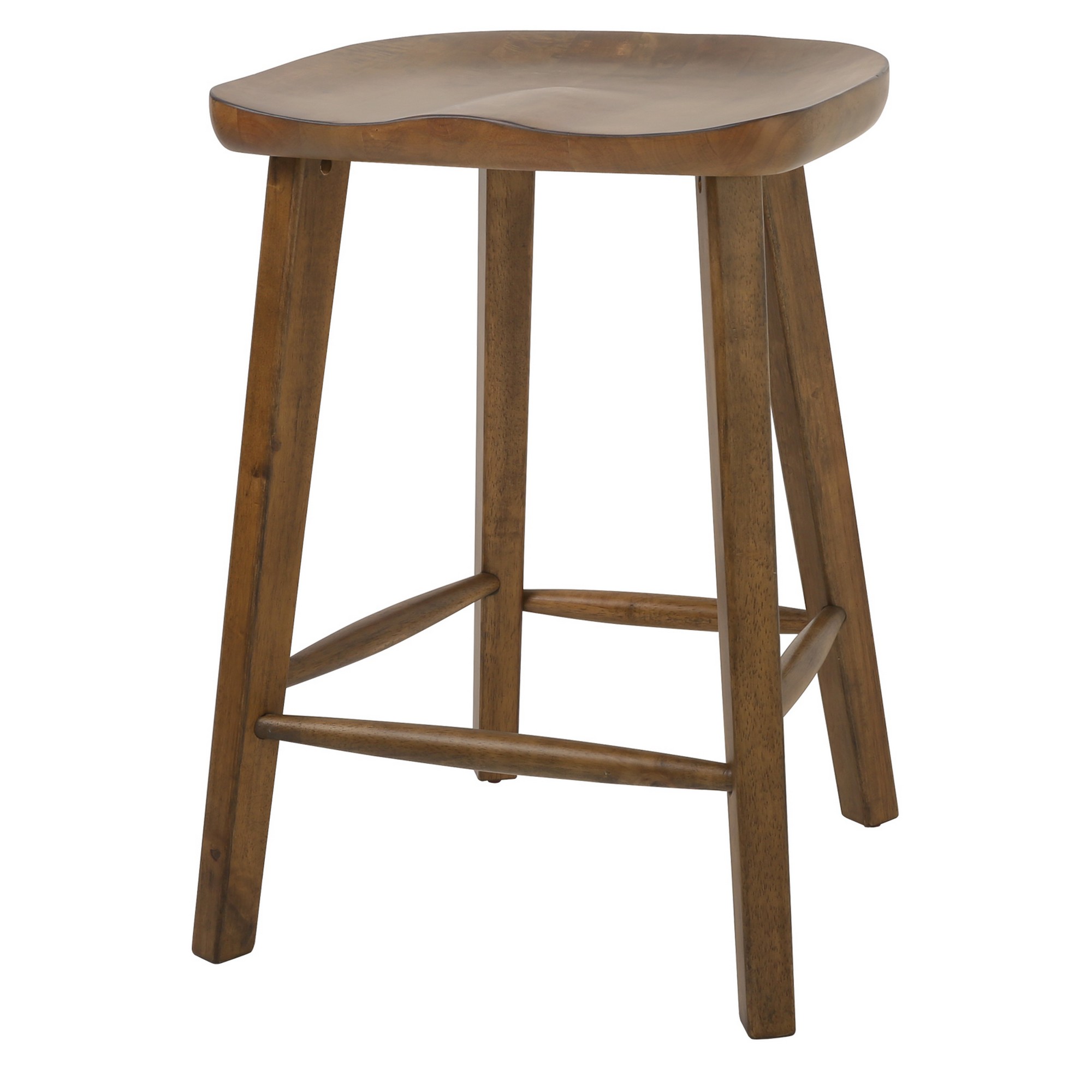 Counter Height Tractor Style Honeysuckle Wood base Counter Stool
