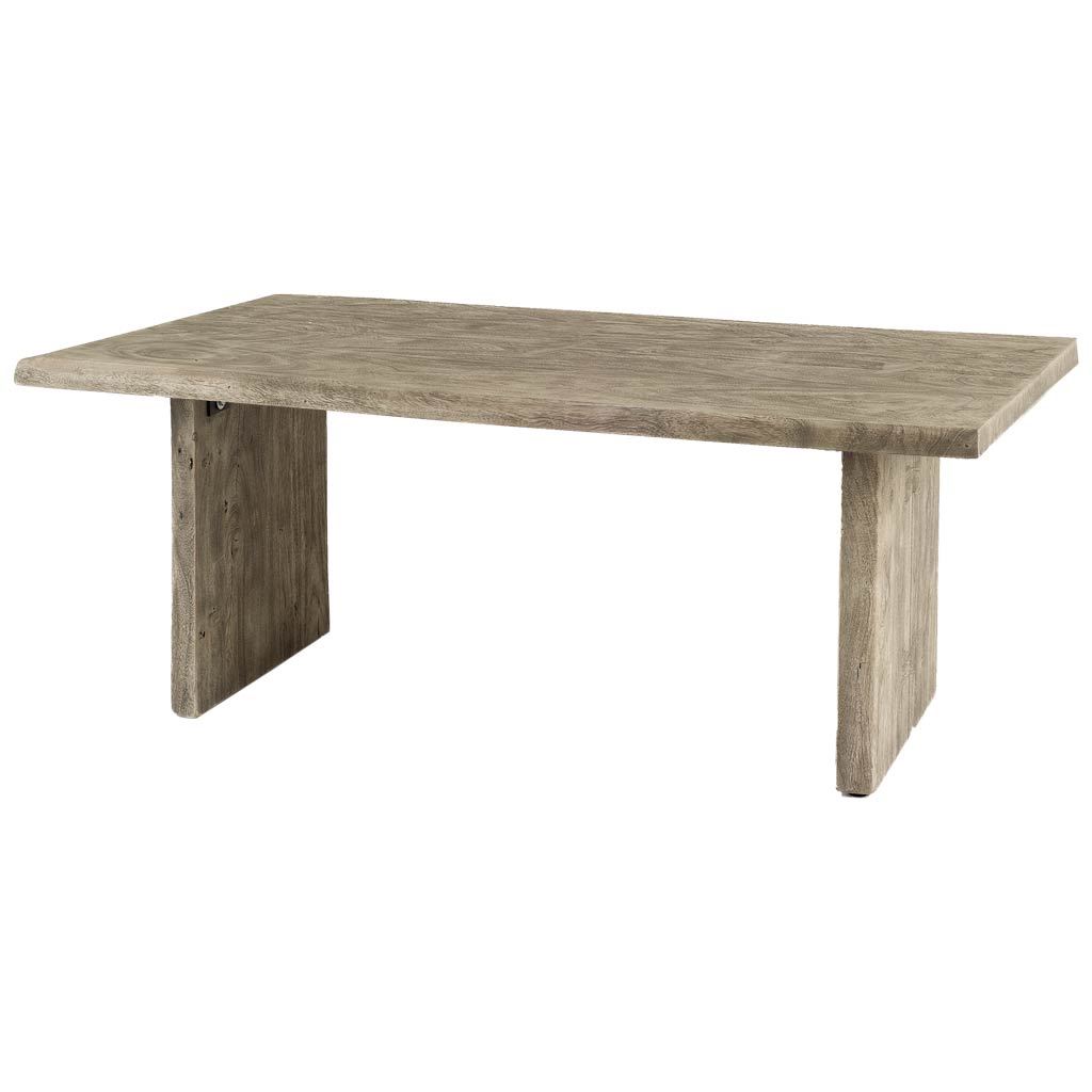 80x30 Rectangular Grey Solid Wood Top & Base Dining Table