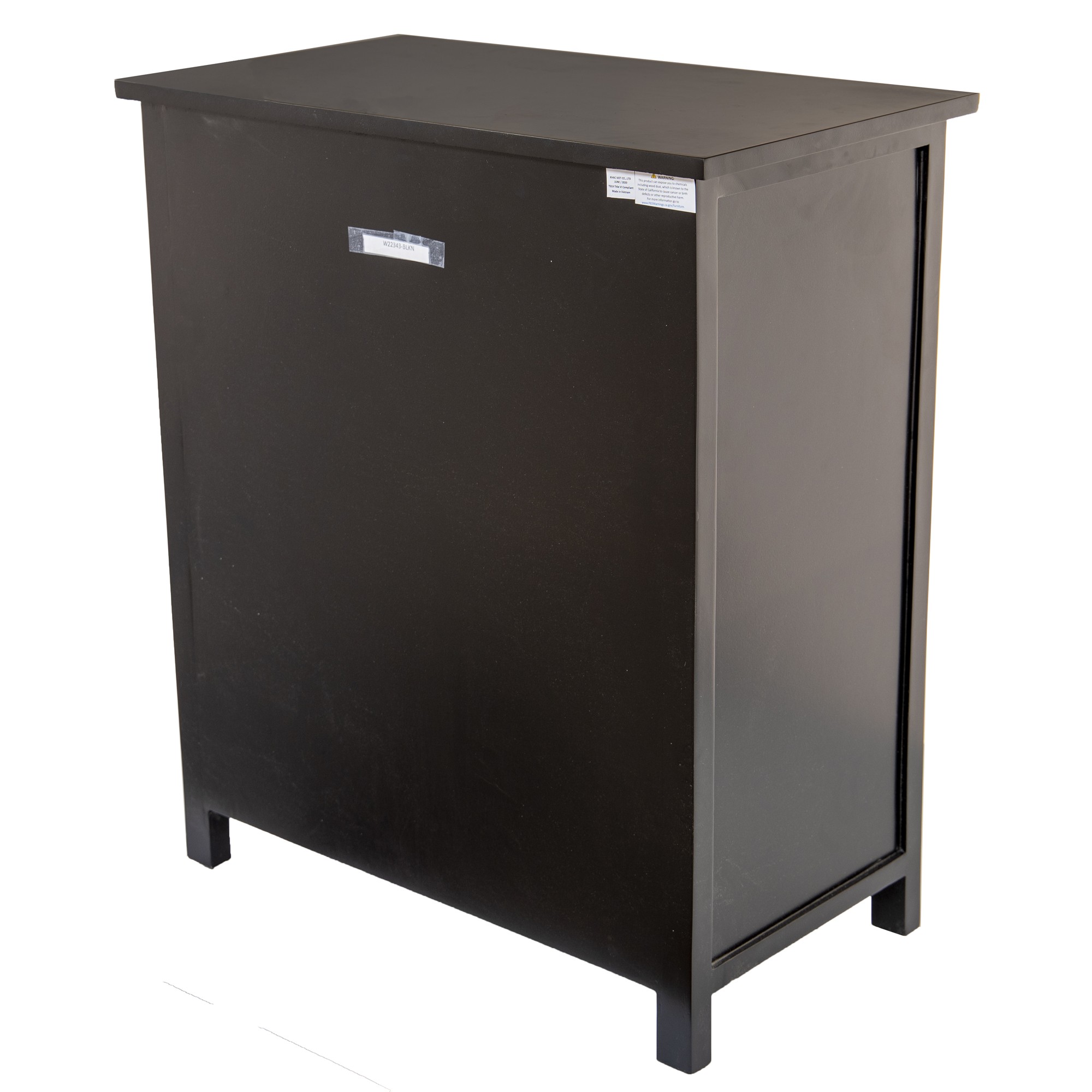 Black Wooden Cabinet With 3 Drawer and 2 Doors