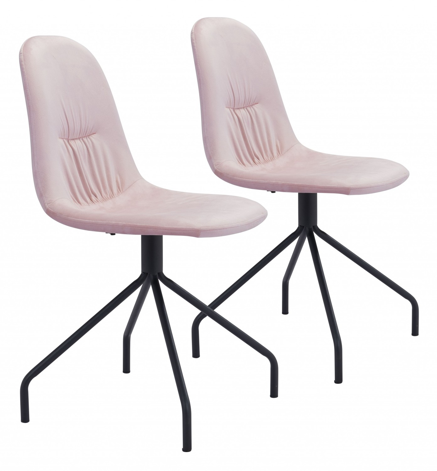 Slope Dining Chair (Set of 2) Pink