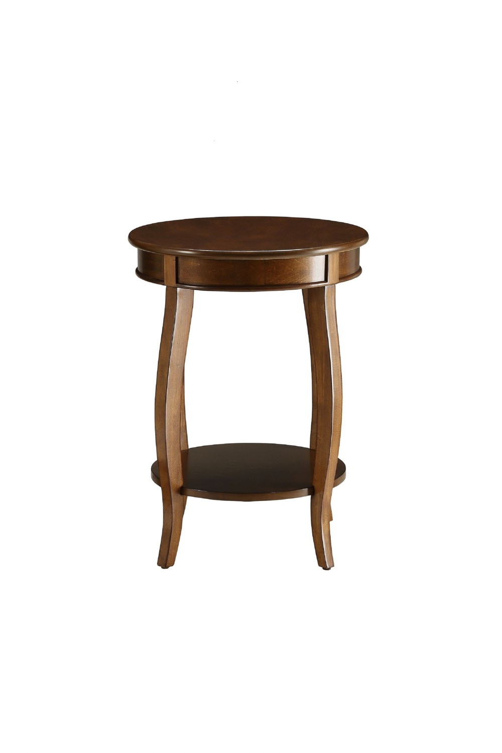 18" X 18" X 24" Walnut Solid Wood Leg Side Table