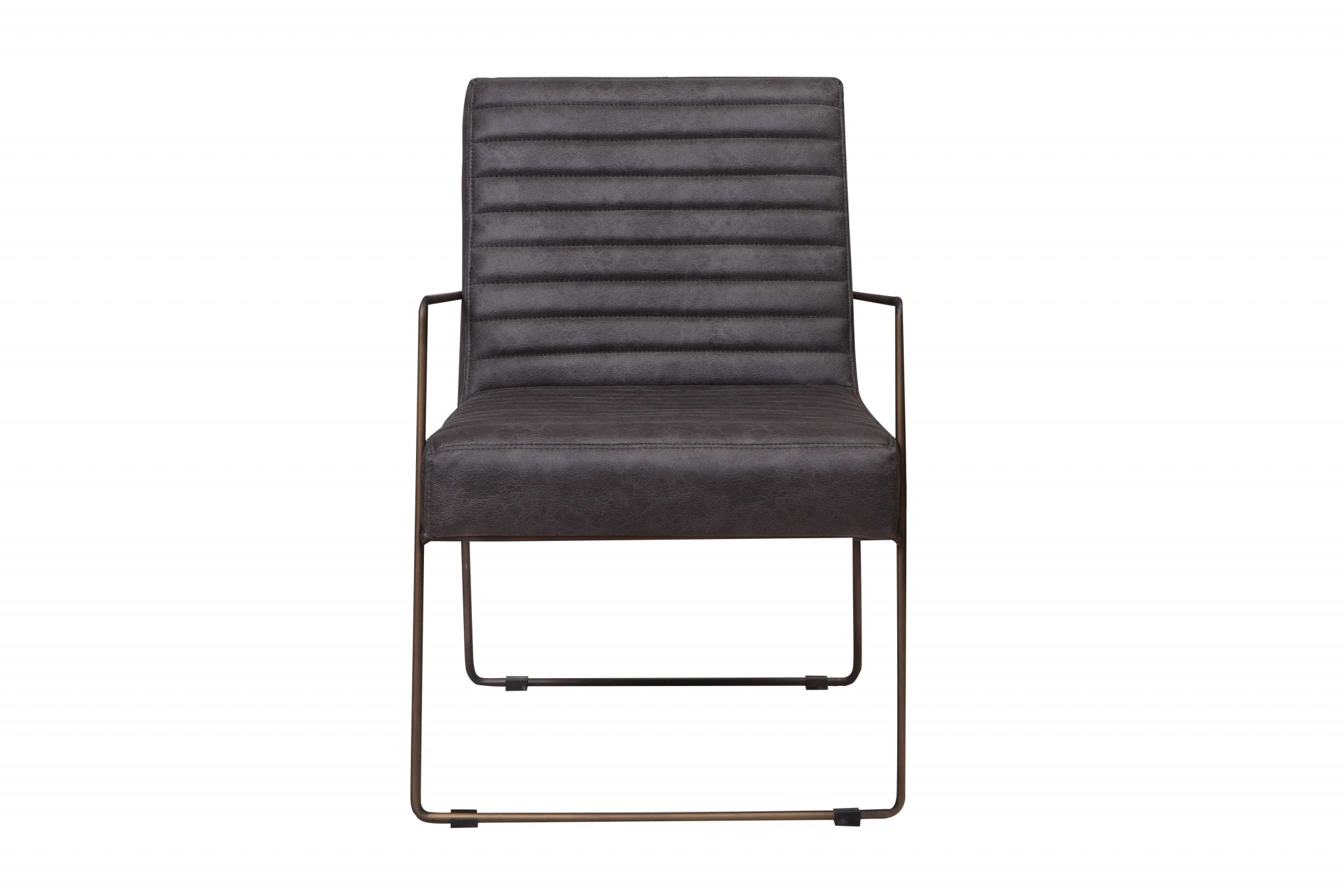 30" X 22" X 32" Grey Foam Metal Fabric Plywood Arm Chair