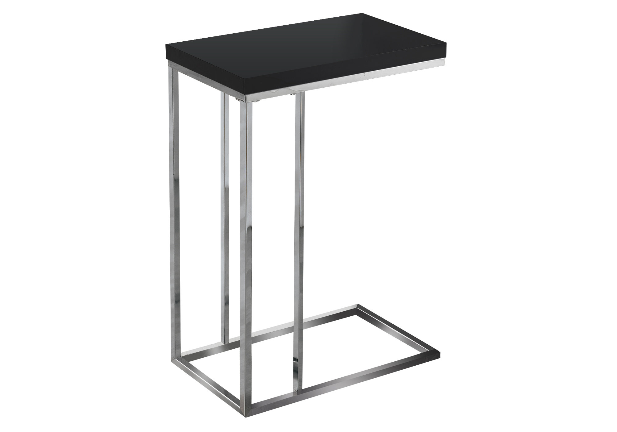18.25" x 10.25" x 25.25" Black Particle Board Metal Accent Table