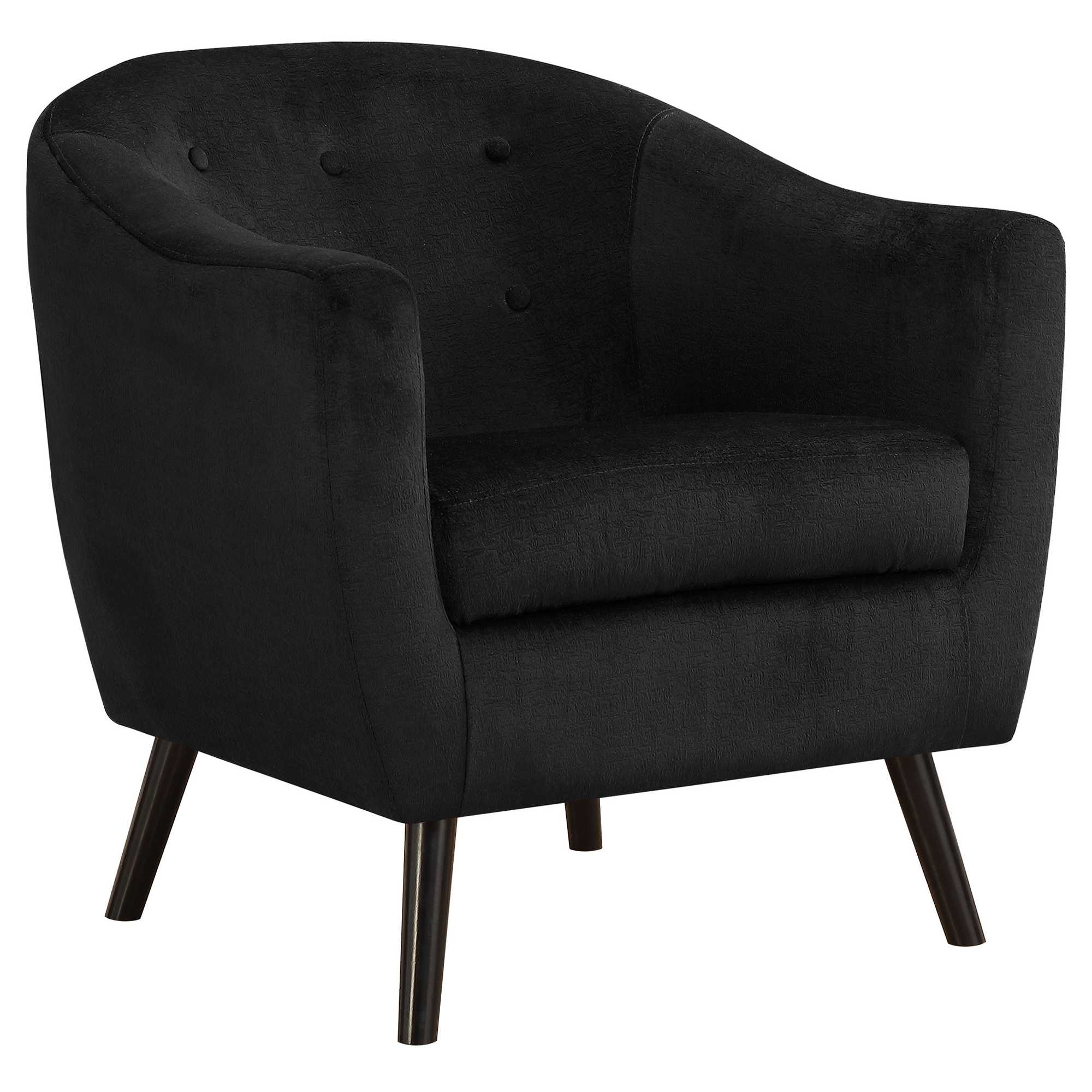 31.5" x 29.5" x 31.75" Black Foam Solid Wood Finish Accent Chair
