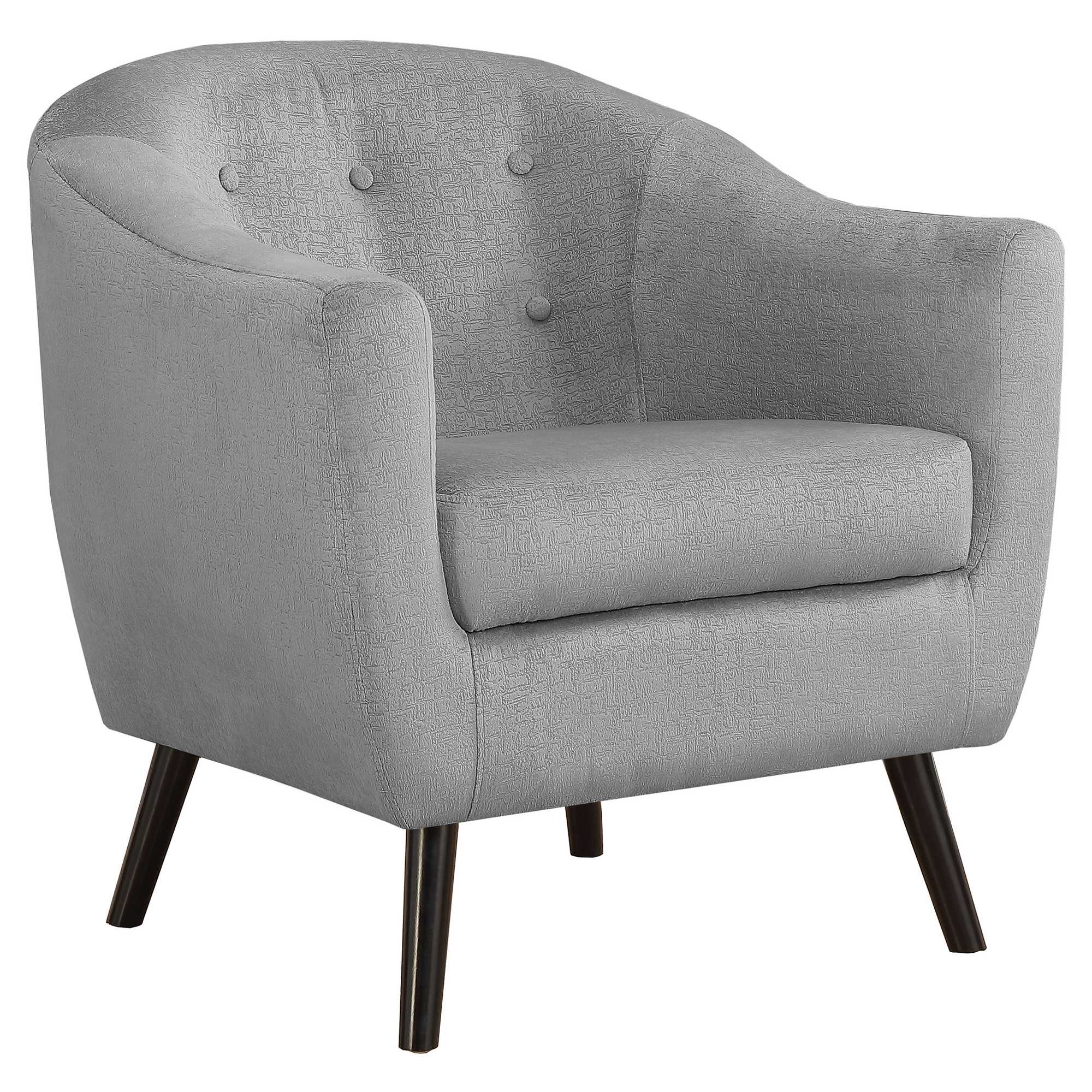 31.5" x 29.5" x 31.75" Grey Foam Solid Wood Finish Accent Chair