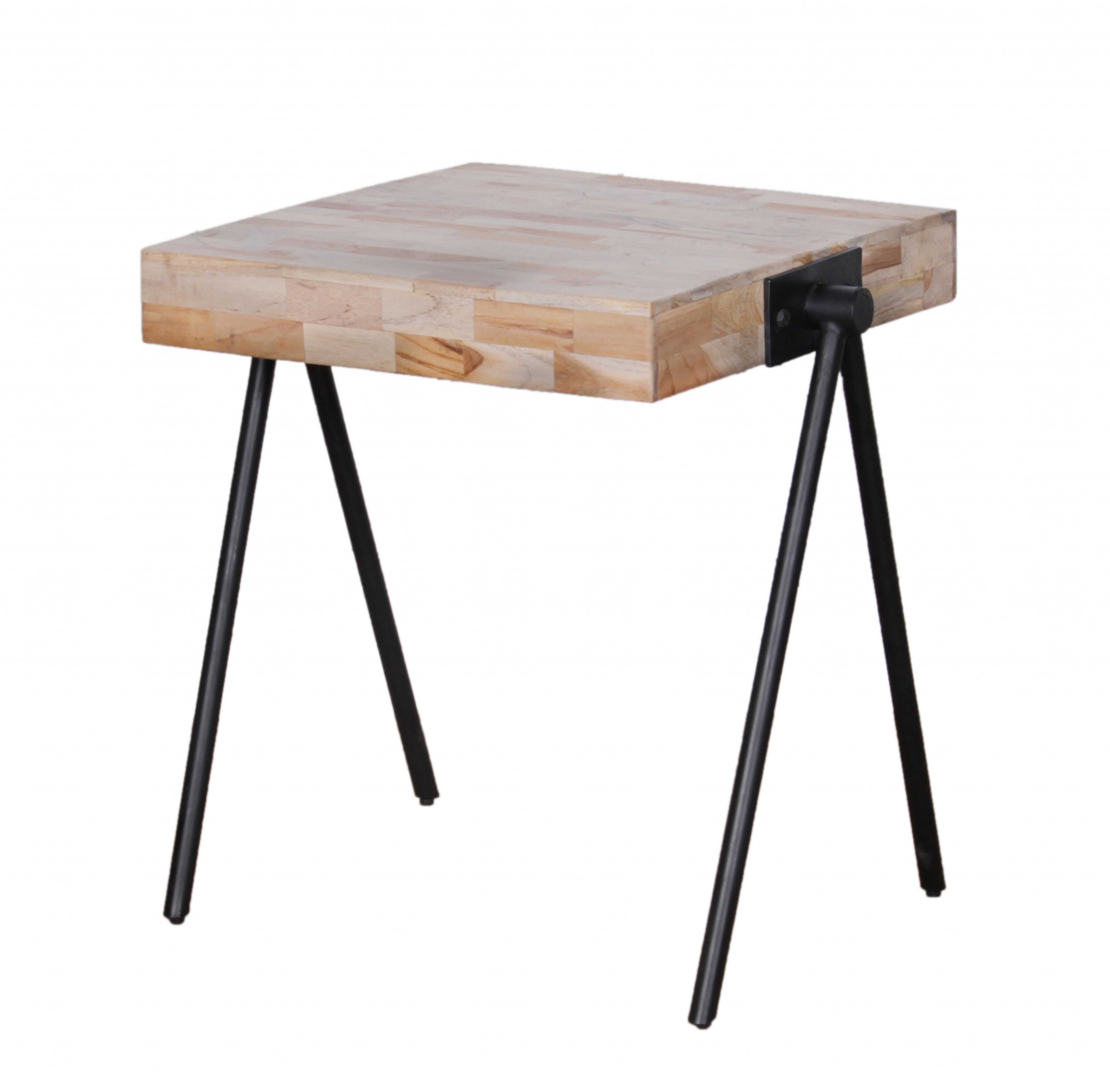 16" X 16" X 20" Multi Wood Metal Side Table
