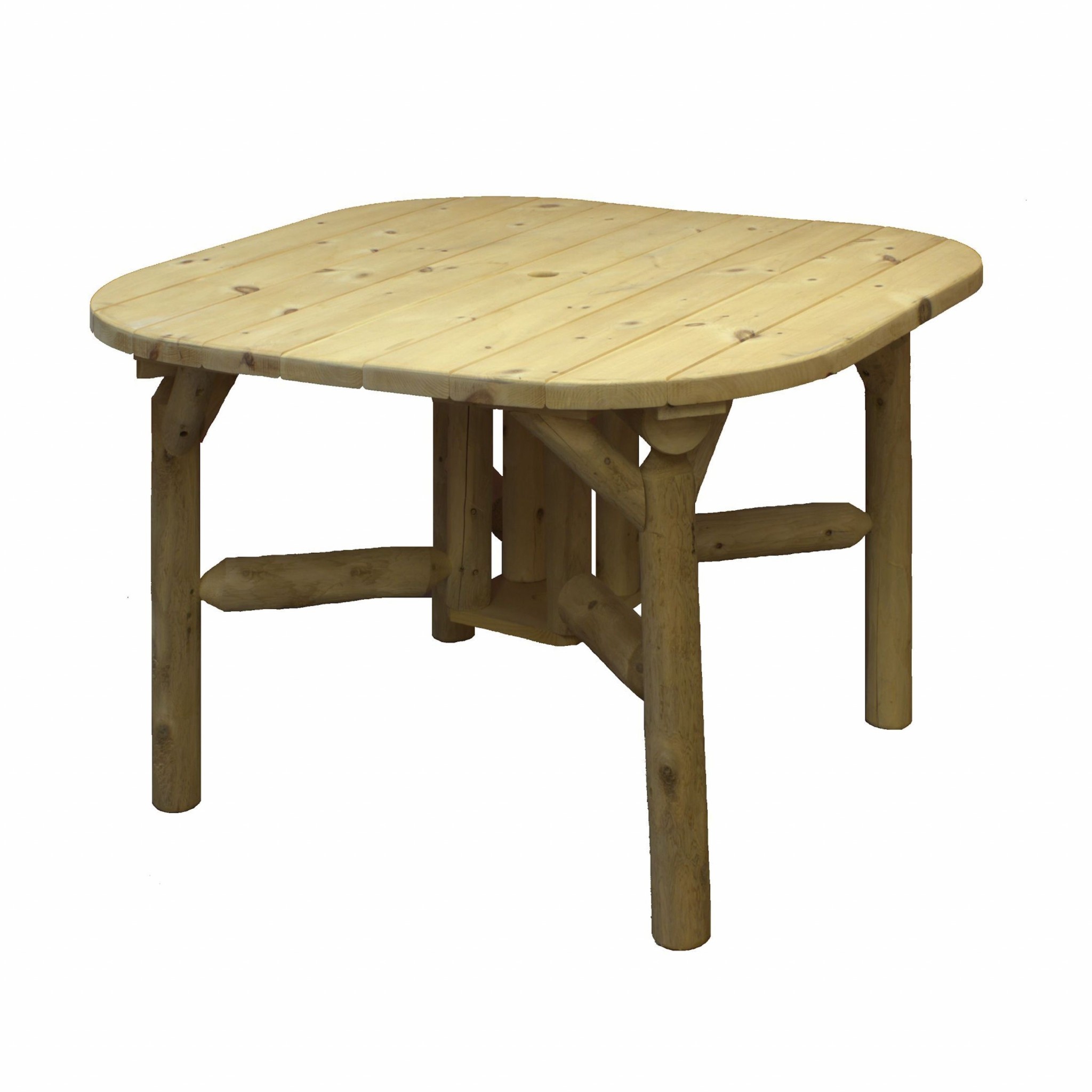 47" X 47" X 30" Natural Wood Roundabout Table
