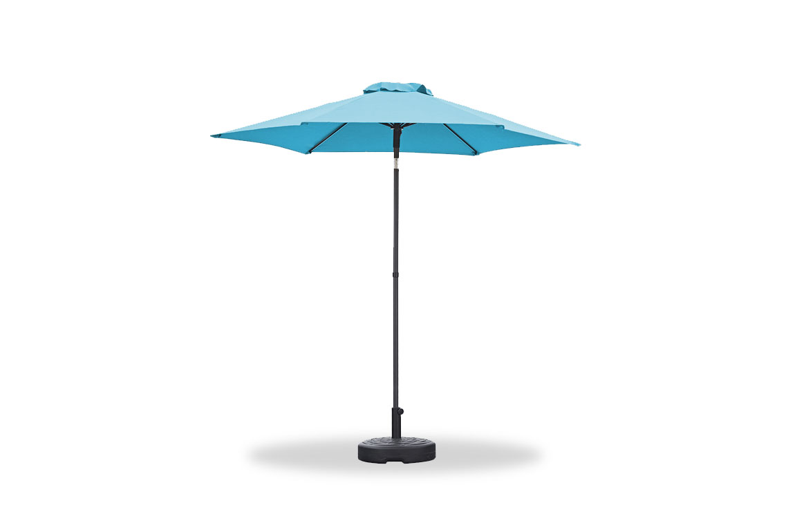 87" X 87" X 99" Blue iron Umbrella