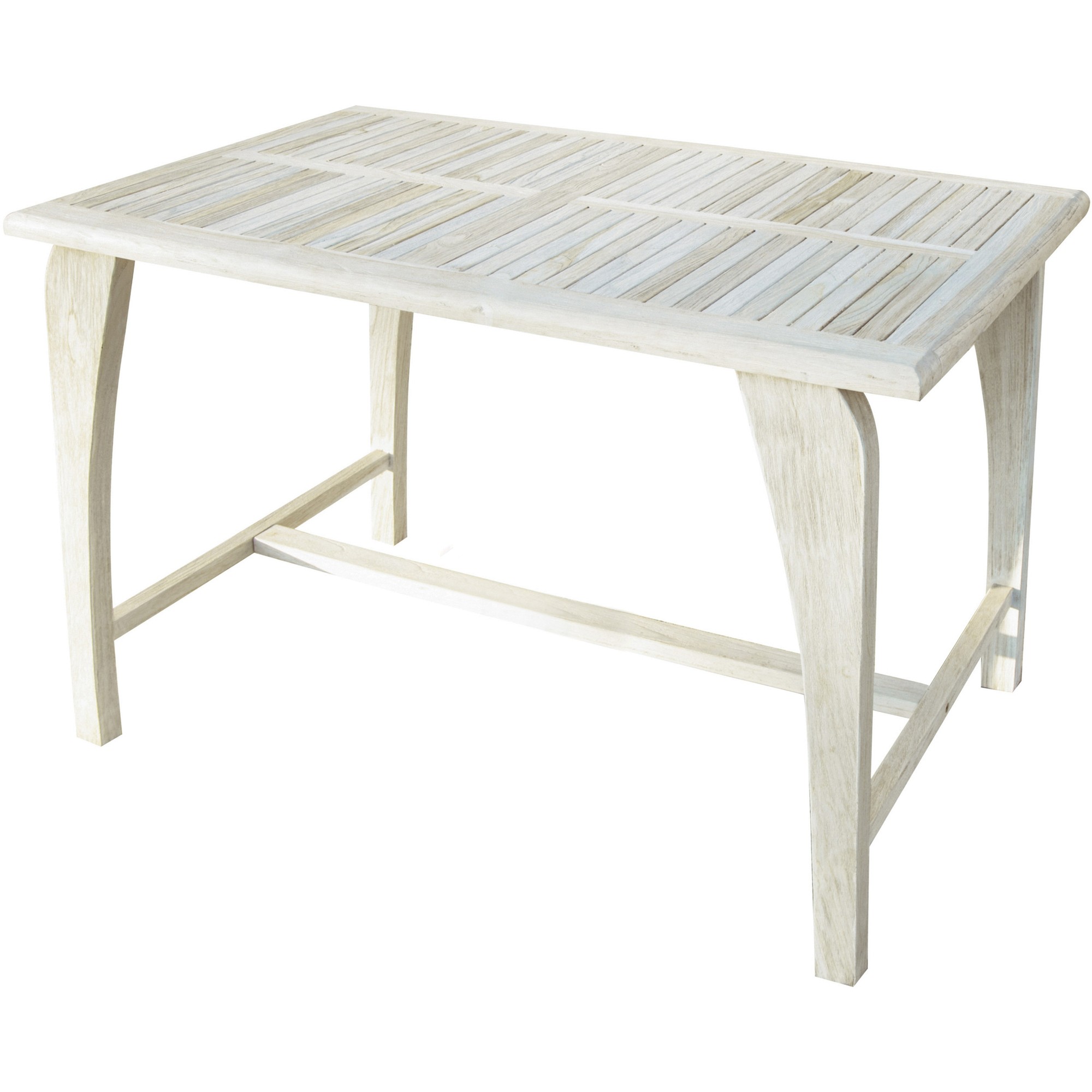Compact Teak Dining Table in Driftwood Finish