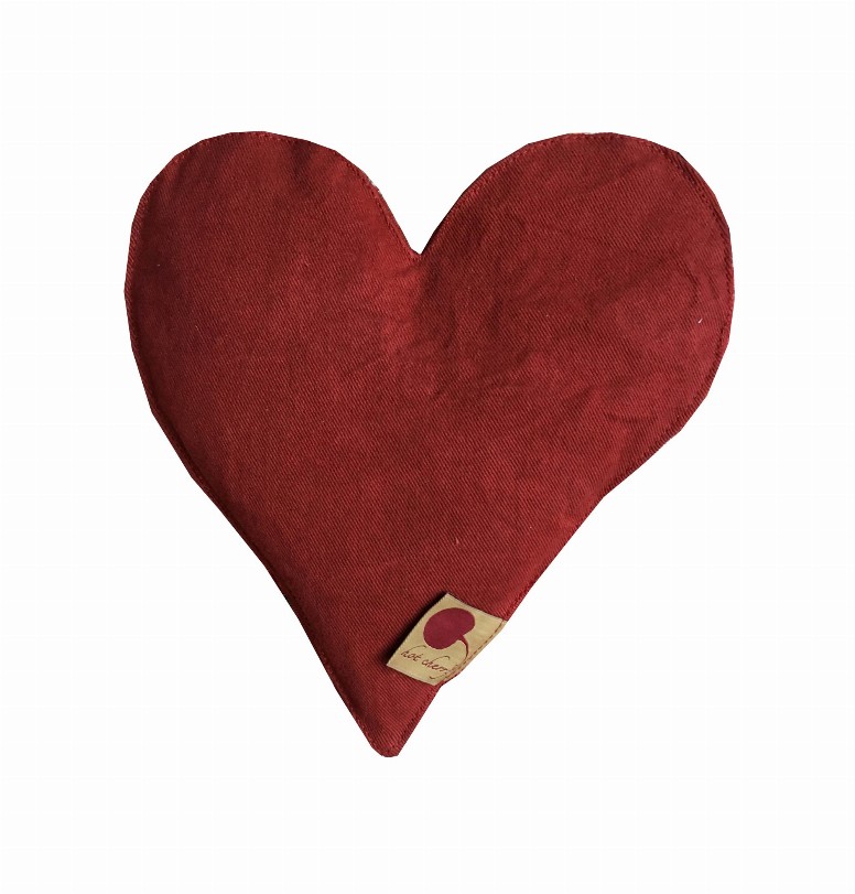 Heart-Shaped Hot Cherry Pillow