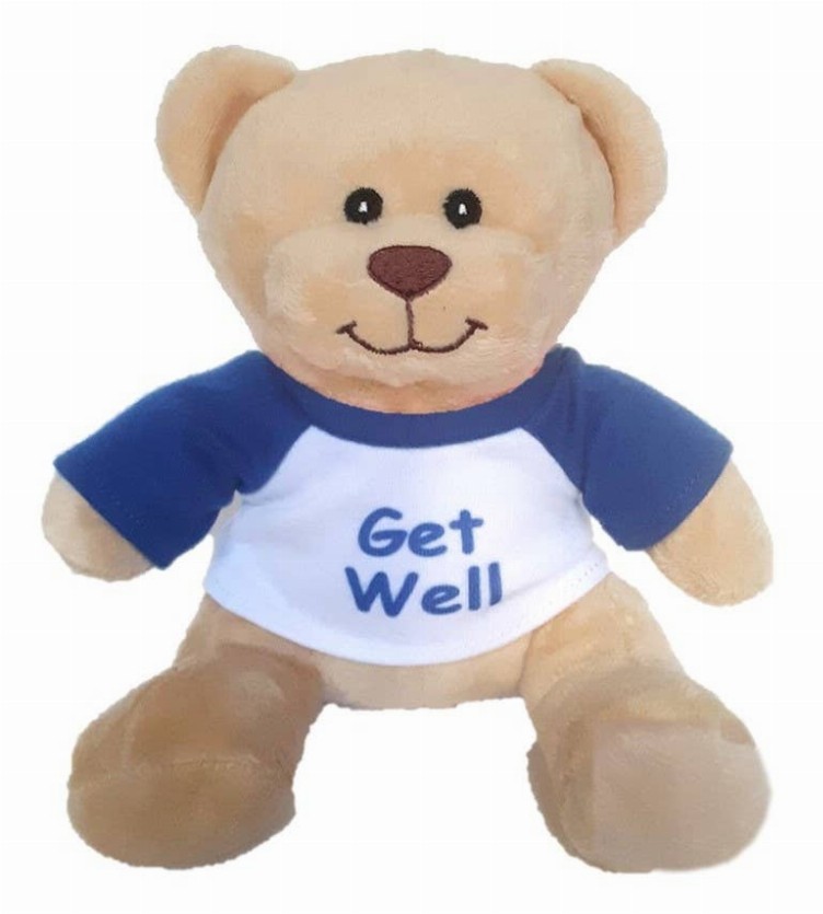 Small Super Cute Supportive Teddy Bear - "Get Well"