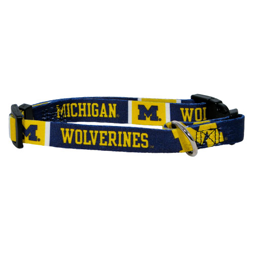 Michigan Wolverines Dog Collar - Large