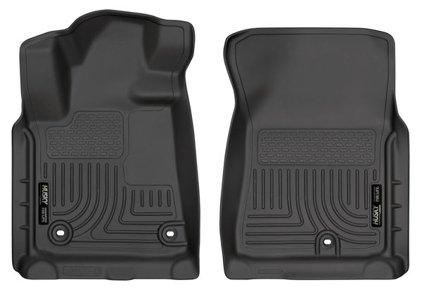 12-C TUNDRA (ALL CAB STYLES W/FACTORY TWIST-LOCK FASTENERS) FRONT FLOOR LINERS BLACK