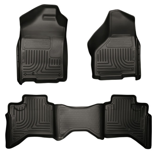 02-08 RAM 1500 QUAD/03-09 RAM 2500/3500 QUAD CAB WEATHERBEATERS FRONT & 2ND SEAT FLOOR LINERS BLACK