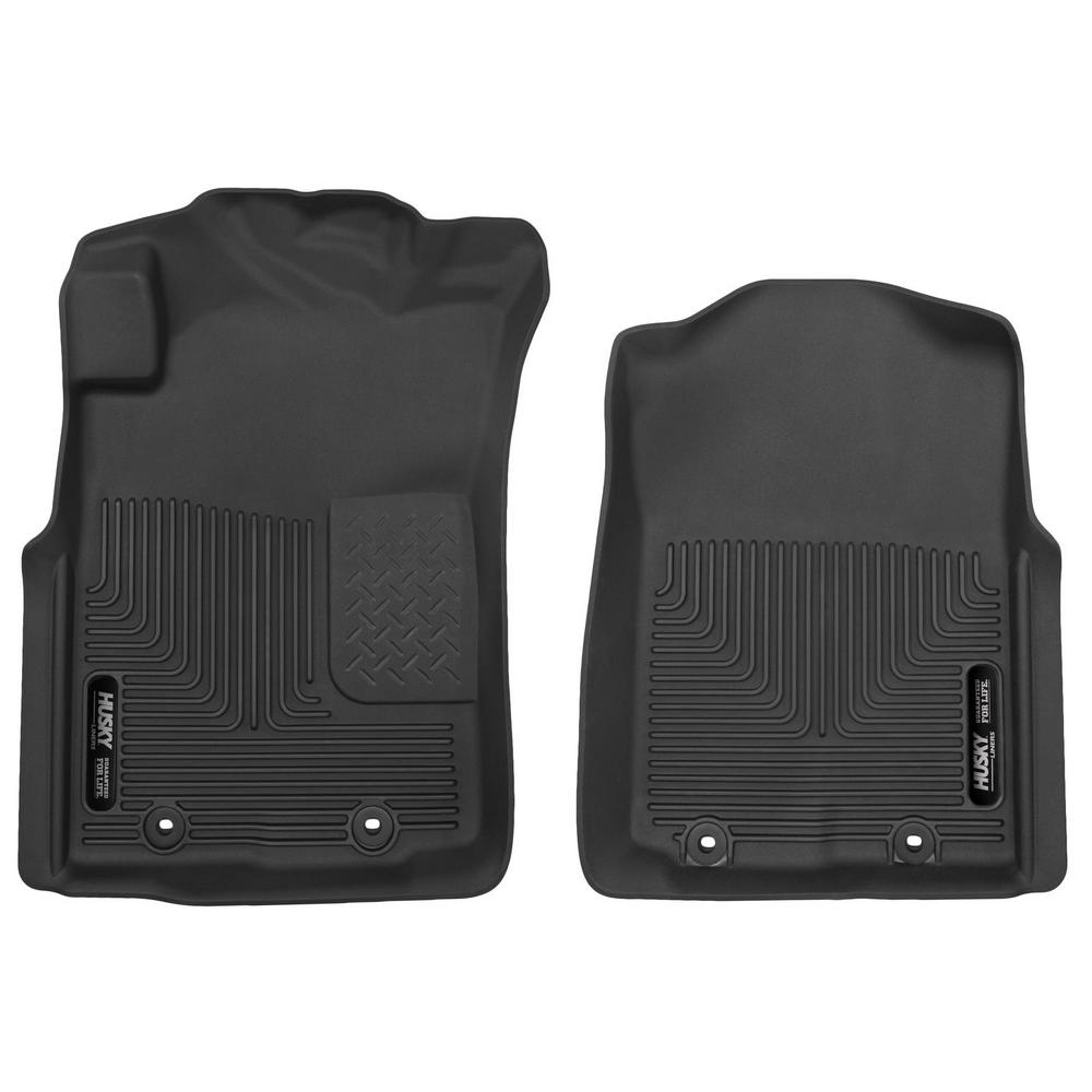 12-15 TACOMA CREW/EXT/STD CAB FRONT FLOOR LINERS X-ACT CONTOUR SERIES BLACK