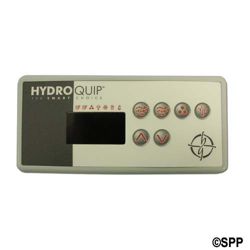 Spaside Control, HydroQuip Eco-3, Oval, 6-Button, LED, Pump1-Pump2-Blower/Aux-Light-Up-Down