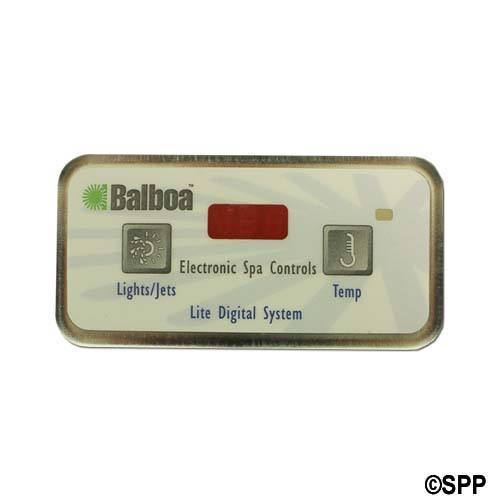 Spaside Control, HydroQuip (Balboa) Eco-LL, 2-Button, LED, Light/Jet-Temp