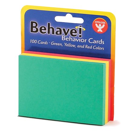 Behavior Cards - 2inx3in Green, Yellow & Red