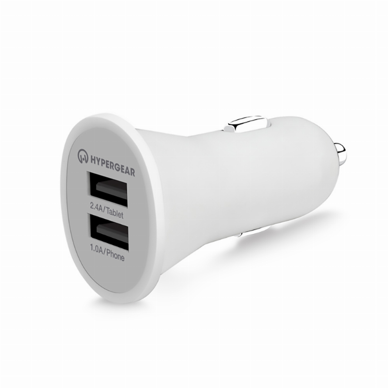  Dual USB 2.4A Rubberized Vehicle Charger